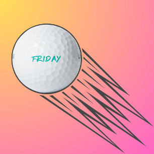 Pelotas De Golf Leer el diseño del "viernes" en turquesa