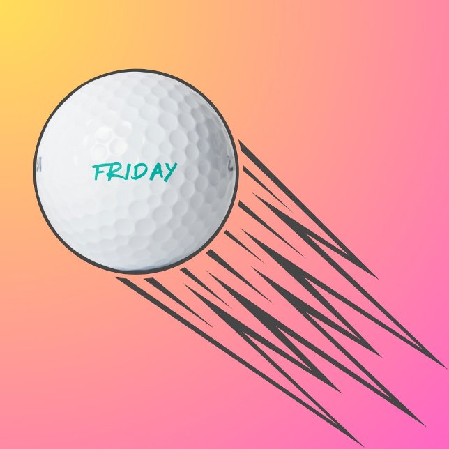 Pelotas De Golf Leer el diseño del "viernes" en turquesa (Subido por el creador)