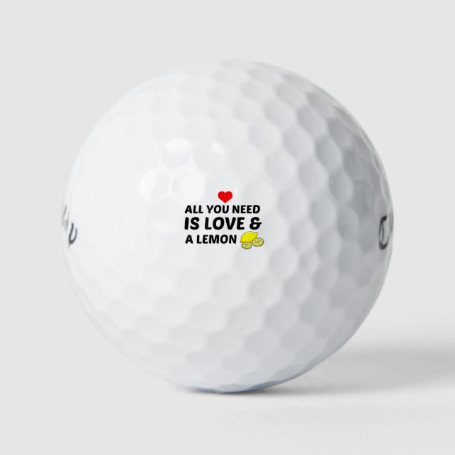 PELOTAS DE GOLF LEMON Y AMOR (Anverso)