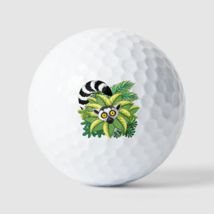 Pelotas De Golf Lemures de Madagascar en la selva exótica