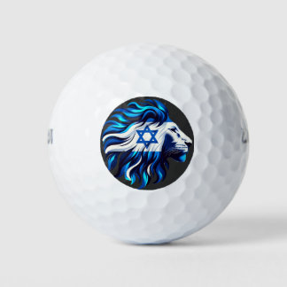 Pelotas De Golf León azul majestuoso de Judá con Estrella de David
