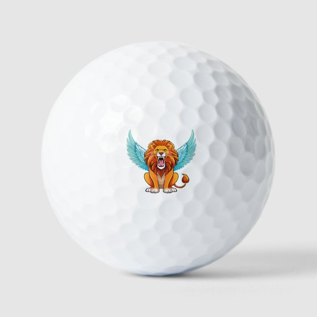 Pelotas De Golf León con alas (Anverso)