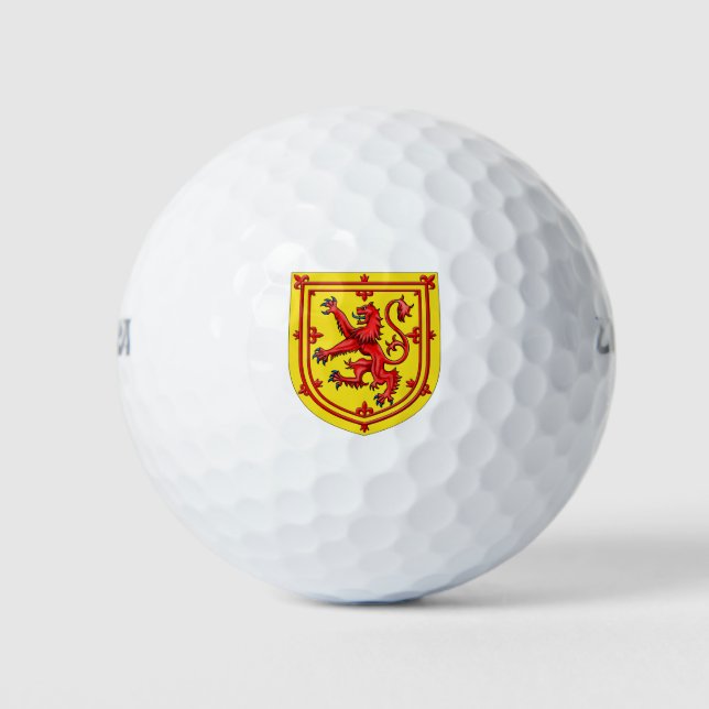 Pelotas De Golf León De Escocia Rampant Escudo De Armas (Anverso)