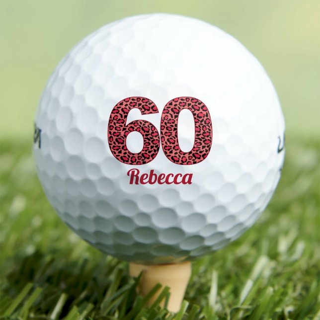 Pelotas De Golf Leopardo Rojo Imprimir 60 años de cumpleaños (Subido por el creador)