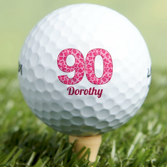 Pelotas De Golf Leopardo rosa Imprimir 90 años de golf de cumpleañ (Subido por el creador)