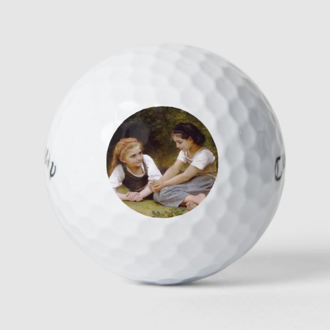 Pelotas De Golf Les Noisettes: Jóvenes Chicas recogiendo hazellana (Anverso)