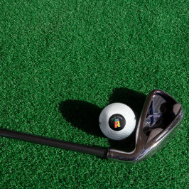 Pelotas De Golf Letra amarilla verde morado Monograma Una blanca n