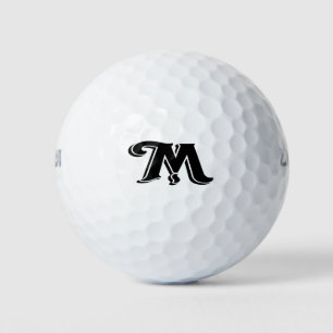 Pelotas De Golf Letra blanca blanca blanca blanca negra M monogram