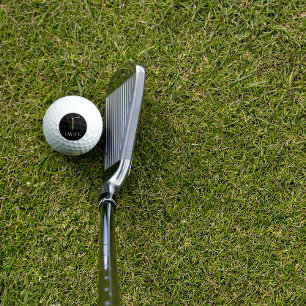 Pelotas De Golf Letra de color de agua T azul Stay the home mom