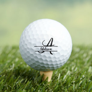 Pelotas De Golf Letra de estilo a monograma con nombre personaliza
