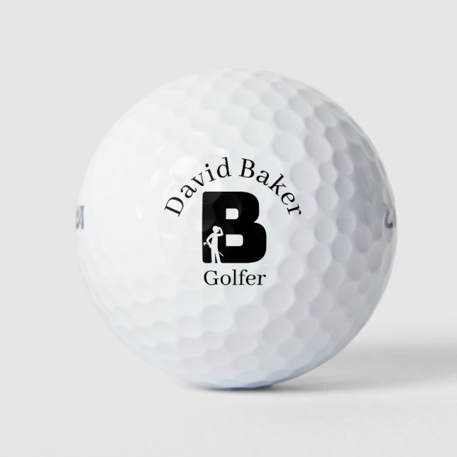 Pelotas De Golf Letra golfer B (Anverso)