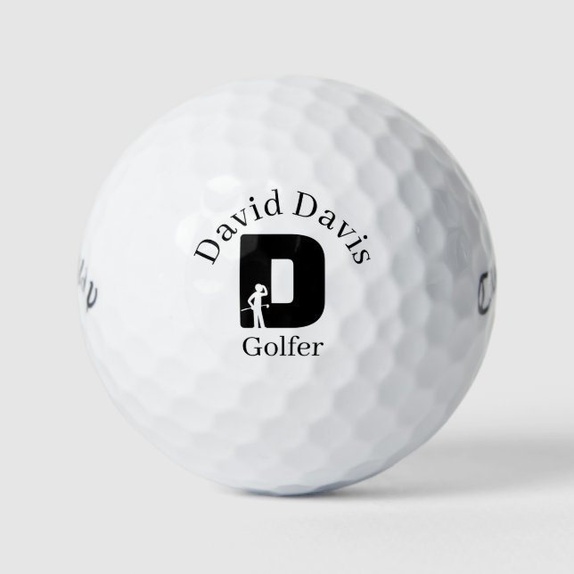 Pelotas De Golf Letra golfer D (Anverso)