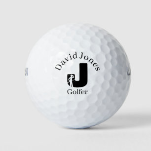 Pelotas De Golf Letra golfer J