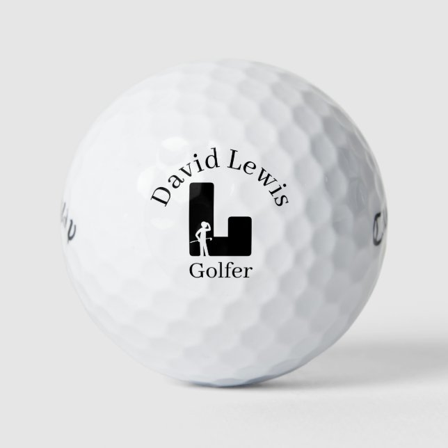 Pelotas De Golf Letra golfer l (Anverso)