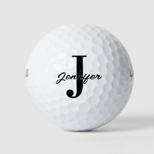 Pelotas De Golf Letra inicial y Personalizado de nombre (Anverso)
