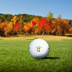 Pelotas De Golf Letra roja roja verde púrpura letra inicial C