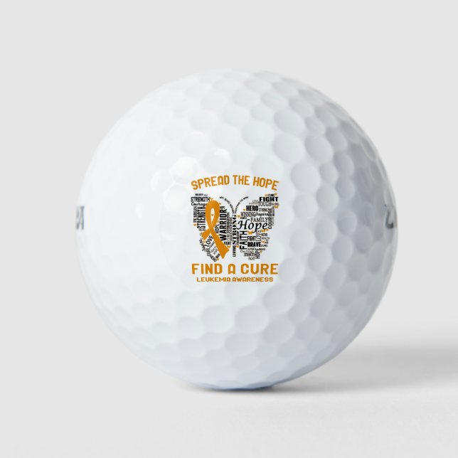 Pelotas De Golf Leukemia Awareness Month Ribbon Gifts (Anverso)