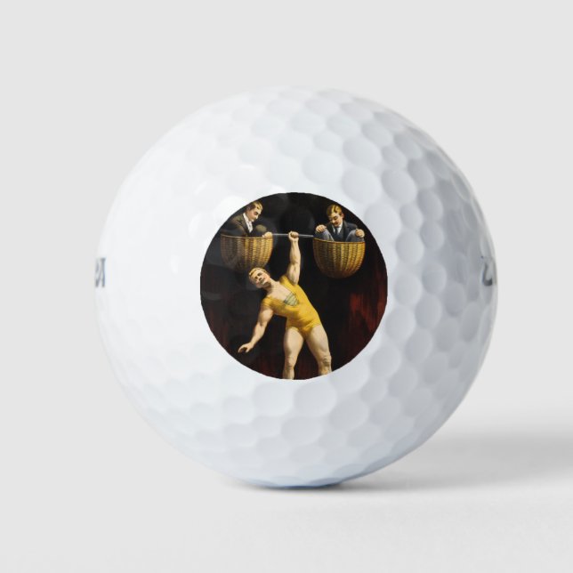 Pelotas De Golf Levantador de pesas Eugen Sandow Vaudeville (Anverso)