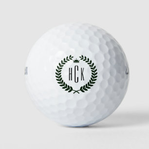 Pelotas De Golf Leyenda de Laurel Negro con un monograma