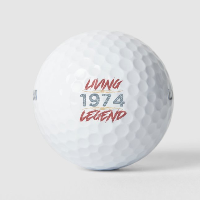 Pelotas De Golf Leyenda Viva 1974 50 cumpleaños (Anverso)