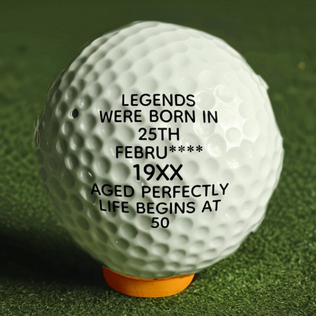 Pelotas De Golf Leyendas personalizados nacieron en la edad de mes (Subido por el creador)
