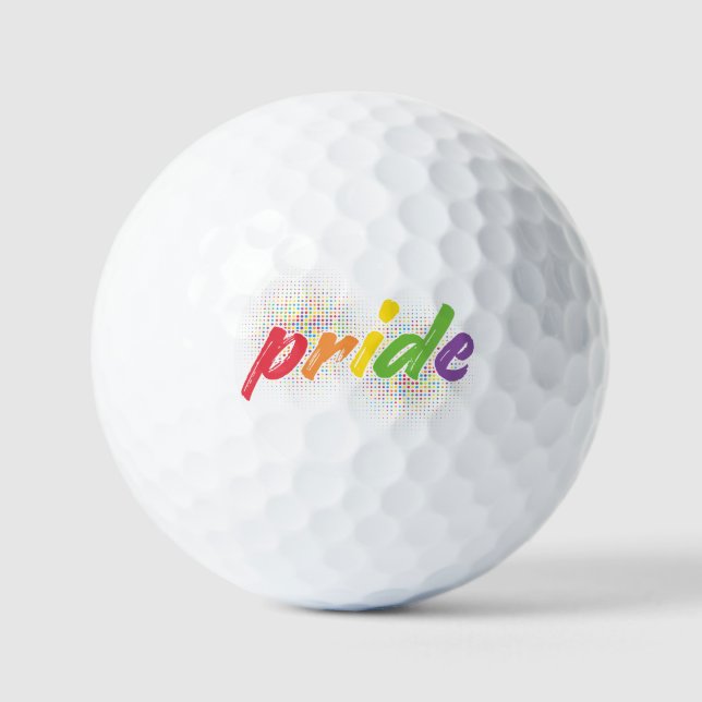 Pelotas De Golf LGBTQ - Orgullo - Colores arcoiris (Anverso)