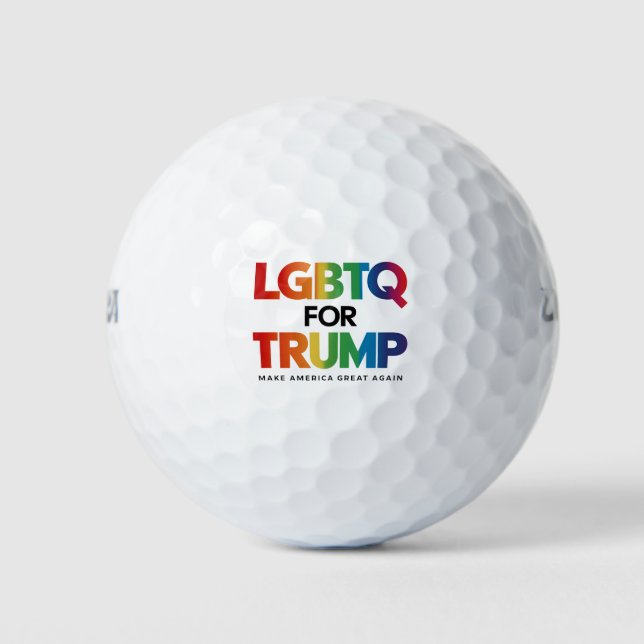 PELOTAS DE GOLF LGBTQ PARA TRUMP GAY LESBIAN PARA TRUMP 2024 (Anverso)