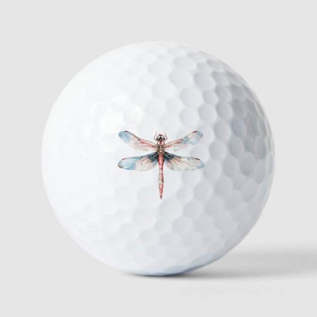 Pelotas De Golf Libélula de alas azules (Anverso)
