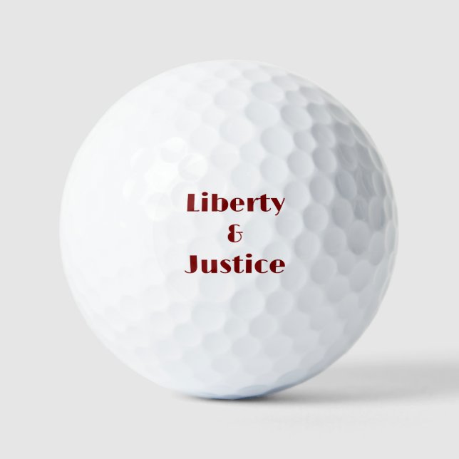 Pelotas De Golf Liberty and Justice Golf Balls (Anverso)