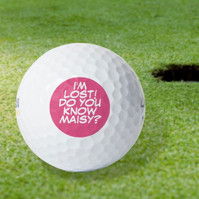 Pelotas De Golf Libro Cómic de Nombre Personalizado Rosa Perdido (Subido por el creador)
