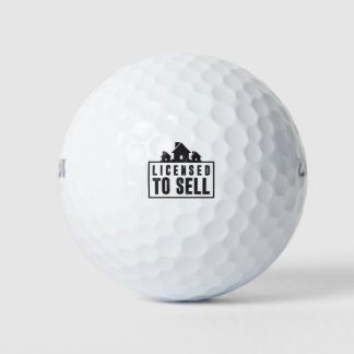 Pelotas De Golf Licencia Para Vender Lema Inmobiliario