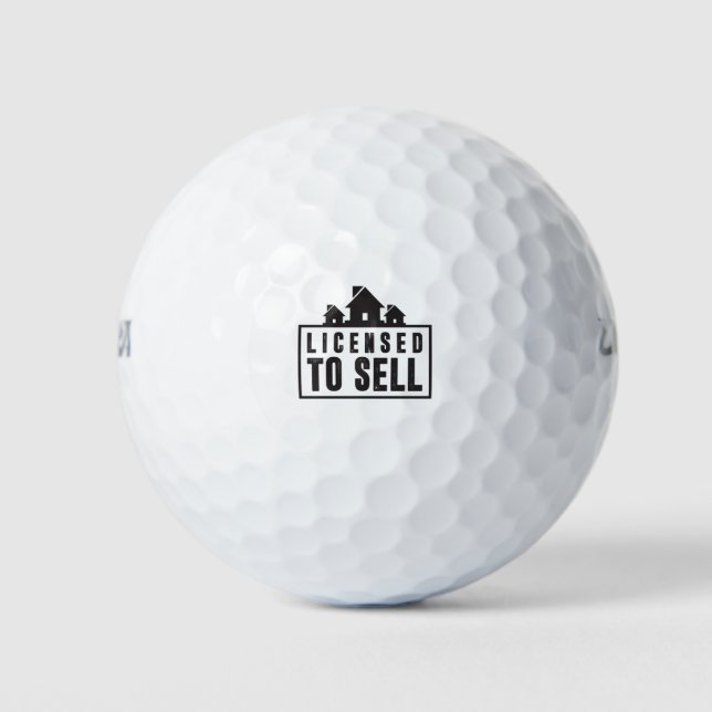 Pelotas De Golf Licencia Para Vender Lema Inmobiliario (Anverso)