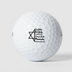 Pelotas De Golf Light Dreidel Latke Kanish Menorah Hanukkah