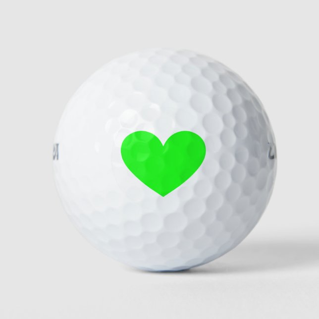 Pelotas De Golf Lime Heart (Anverso)