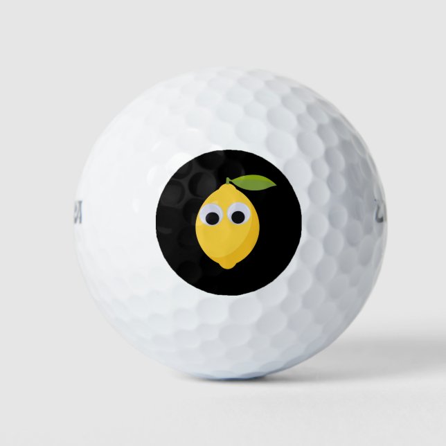 Pelotas De Golf Limón, fruta dulce con ojos de googón (Anverso)