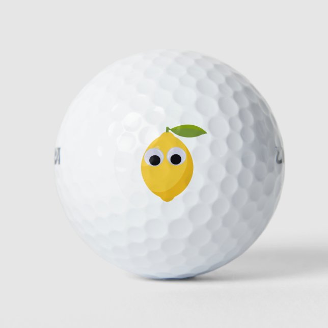 Pelotas De Golf Limón, fruta dulce con ojos de googón (Anverso)