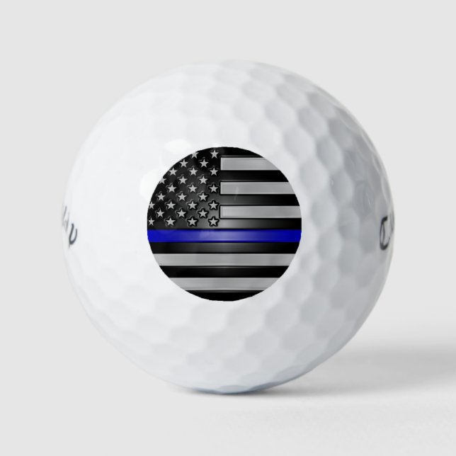 PELOTAS DE GOLF LÍNEA AZUL DELGADA (Anverso)