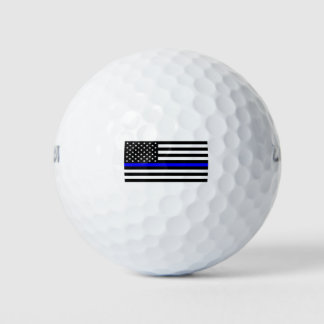 Pelotas De Golf - Línea Azul delgada - Bandera estadounidense