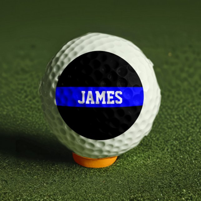 Pelotas De Golf Línea Azul delgada - Personalizado personalizado d (Subido por el creador)