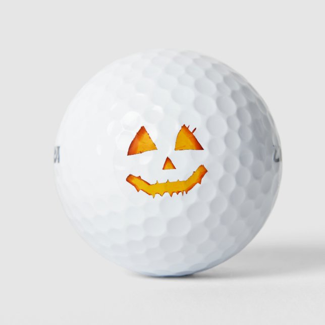 Pelotas De Golf Linterna de calabaza iluminada (Anverso)