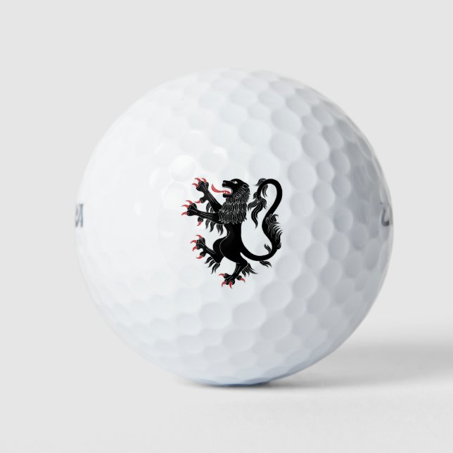 Pelotas De Golf Lion Rampant Sable (Anverso)
