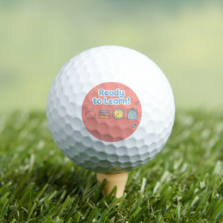 Pelotas De Golf Listo para aprender Diseño adorable de regreso a c