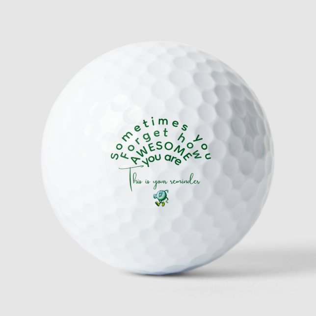 Pelotas De Golf Llavero de rectángulo “Siendo increíble” (Anverso)
