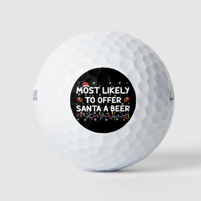 Pelotas De Golf Lo Más Probable Es Ofrecer Luces A Los Navidades D (Anverso)