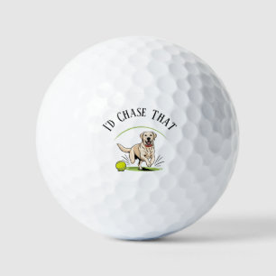Pelotas De Golf Lo perseguiría" Labrador Recuperador