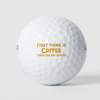Pelotas De Golf Lo primero es café (en amarillo)