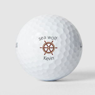 Pelotas De Golf "LOBO DE MAR", volante, personalizado