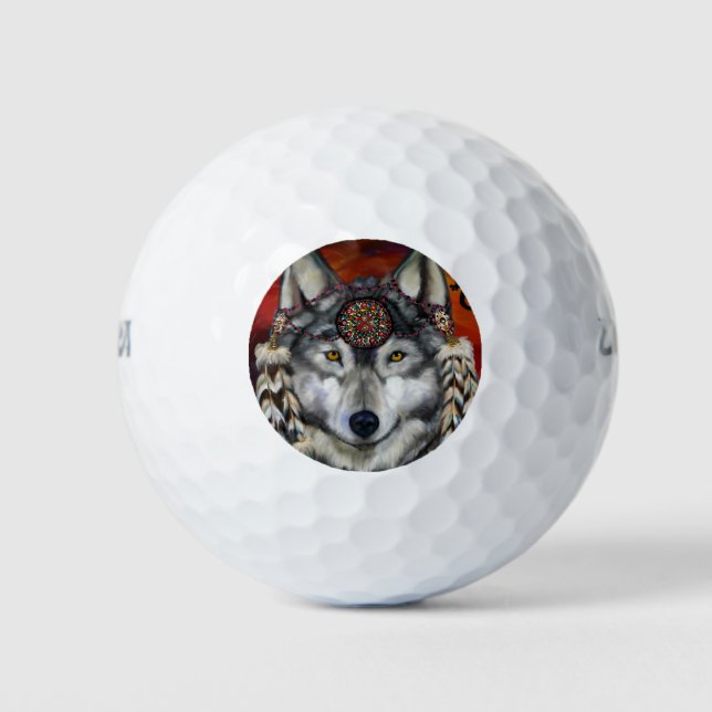 Pelotas De Golf Lobo Gris (Anverso)