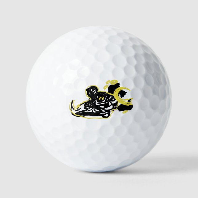 Pelotas De Golf Lobo  nube luna  (Anverso)