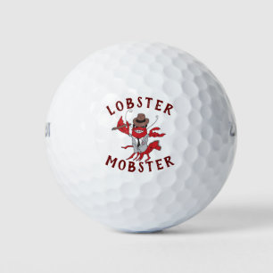 Pelotas De Golf Lobster Mobster 🦞 Funny Personalizado Gangster